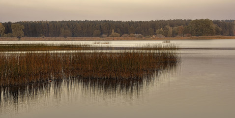 gradient river, water, lake Yugla, Riga, Latvia