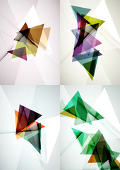 Set of angle and straight lines design abstract backgrounds