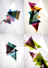 Fototapeta premium Set of angle and straight lines design abstract backgrounds