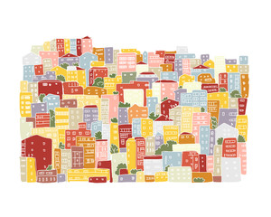 Abstract cityscape background, sketch for your design