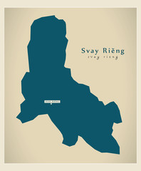 Modern Map - Svay Rieng KH