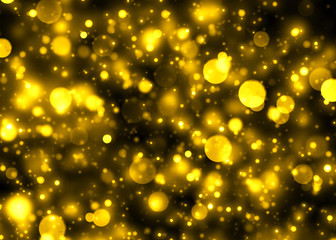 Gold glittering bokeh background