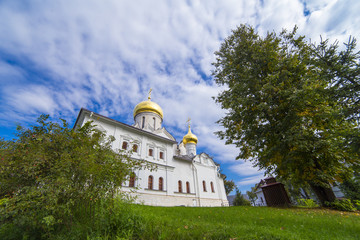 White stone cathedral of the Virgin's Nativity