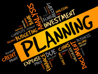 PLANNING word cloud, business concept