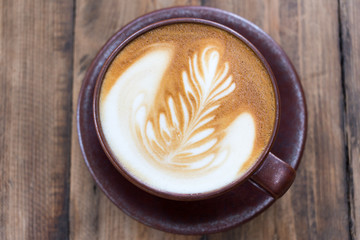 Hot Latte in a red cup