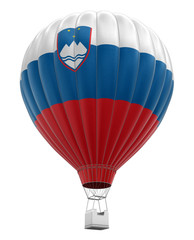 Hot Air Balloon with Slovene Flag (clipping path included)