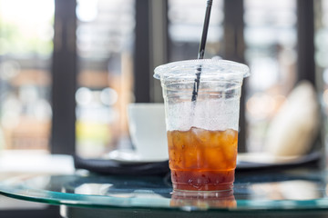 ice coffee on white background