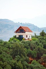 Lonely private villa in the mountains.