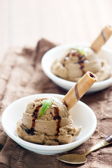 Brown ice cream