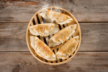 Chinese cuisine pan fried dumplings