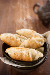 Popular Chinese dish pan fried dumplings