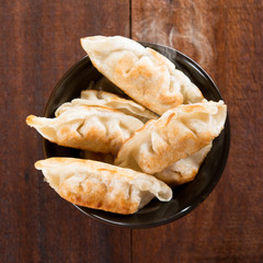 Popular Chinese meal pan fried dumplings