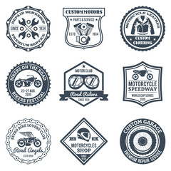 Motorcycle Labels Black