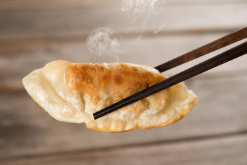Chinese meal pan fried dumplings