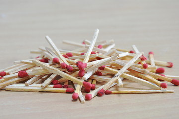 matchstick batch on the floor