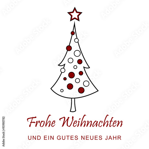 &quot;Weihnachtsbaum - Weihnachtskarte (Frohe Weihnachten)&quot; Stockfotos und
