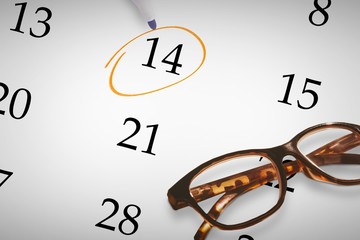 Composite image of reading glasses