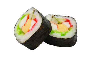 Sushi maki isolated on white background