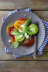 salad with tomatoes and feta cheese