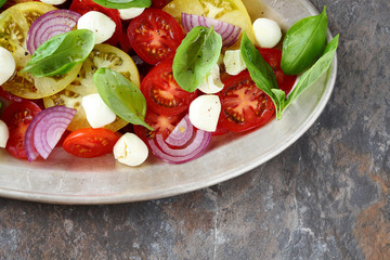 healthy salad with tomatoes