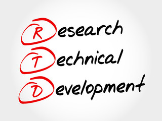 RTD - Research Technical Development, acronym business concept