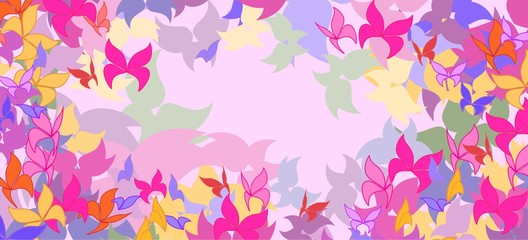 Fototapeta na wymiar background with colorful butterflies