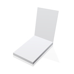 blank realistic notepad notebook isolated on white vector