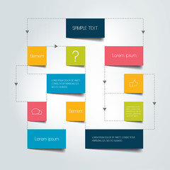 Flow chart scheme. Infographics elements. Vector design.