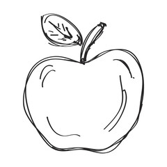Simple doodle of an apple