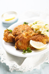 Wiener schnitzel with potato salad
