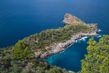 Fototapeta na wymiar Landzunge Halbinsel auf den Balearen