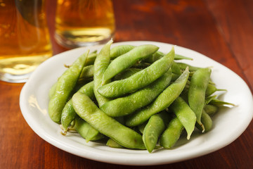 ビールと枝豆　Beer and Green soy beans