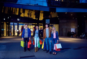 Group Of Friends Enjoying Shopping