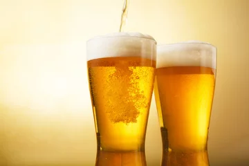 Rolgordijnen Bier Bier in glas