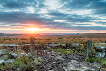 Stunning Sunset Over Dartmoor