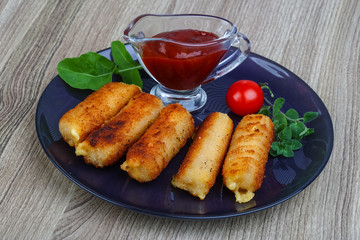 Fry cheese sticks