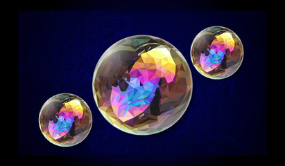 low poli abstract background circle