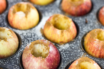 Apples ready for bake.