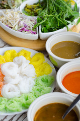 Fermented Rice Flour Noodles /kanom jeen