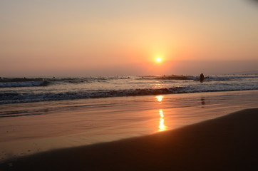 鵠沼海岸　夕日