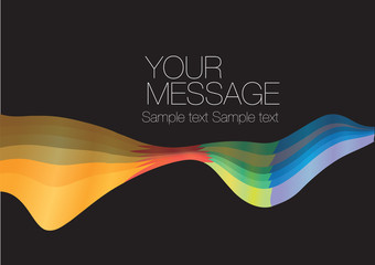 Colorful wave layout design