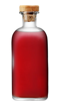 Red Liqueur Bottle