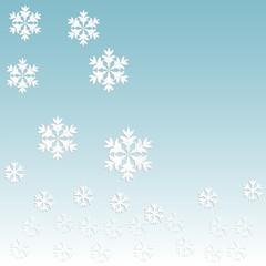 snowflake pattern on paper background 3d surround