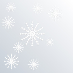 Fototapeta na wymiar snowflake pattern on paper background 3d surround