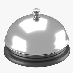 Fototapeta premium desk bell with reflections 3d render