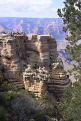 rocher point de vue dans le Grand Canyon