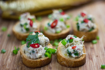 Mackerel pate on toast.