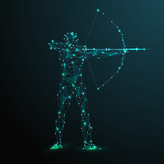 Abstract archer,vector illustration of bowman