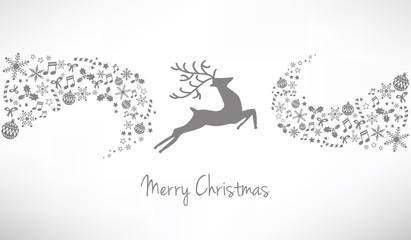 Christmas card, wishes, reindeer