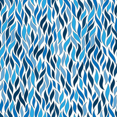 leaves on a white background vector seamless abstract hand-drawn